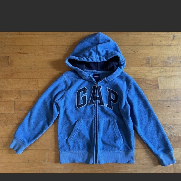 GAP KIDS YOUTH SIZE Small 6-7 BLUE FLEECE HOODIE SWEATSHIRT - Picture 9 of 12